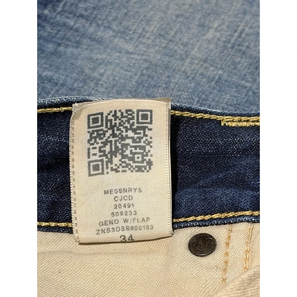 True Religion Geno Relaxed Slim Jeans Men's 34 USA Flap Pocket Medium Wash